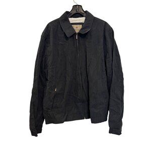 Vintage Rainforest Mens XL Black Full-Zip Jacket Lightweight Casual Outerwear